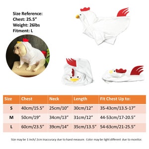 Dog Cat Pet Puppy Rooster Chicken Hen 3D Tail and Comb Hooded Costume Pullover Sweatshirt Hoodie Sweater image 3
