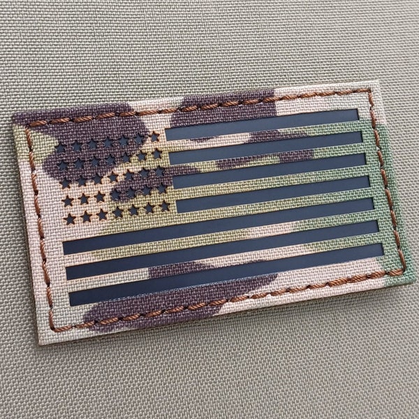 35 Star United States Flag 1863-1865 2"x3.5" Lasercut patch