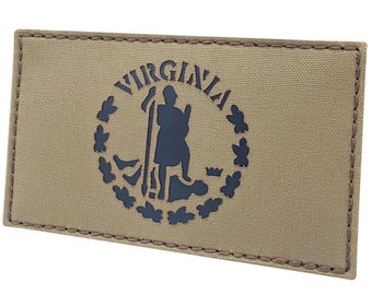 Virginia State Flag VA 3"×5" Laser Cut Patch