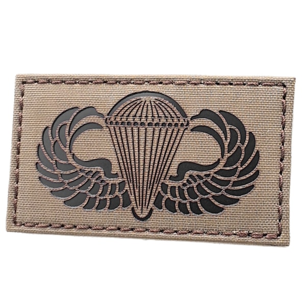 Basic Parachutist Badge Jump Wings Airborne 2"x3.5" Patch