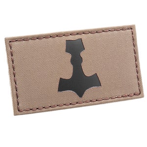 Mjölnir Wikinger Thorshammer Hammer Aufnäher 5x9cm