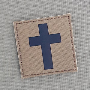 Christian Cross 3&quot;x3&quot; Jesus Christ Crucifix Faith God Laser Cut Patch