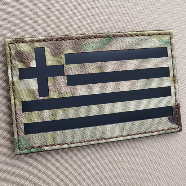 Greek Greece Flag Hellenic Hellas 3"x5" Laser Cut Patch