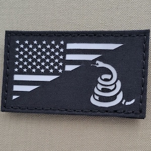 American w/Gadsden Flag DTOM Sons of Liberty 2&quot;x3.5&quot; Laser Patch