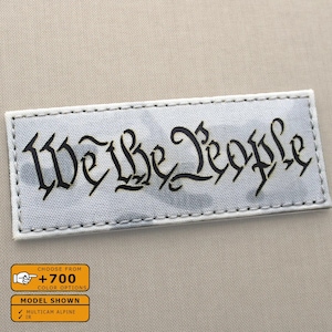 Vi folket USA:s konstitution 5,5 cm x 12,5 cm laserskuren lapp