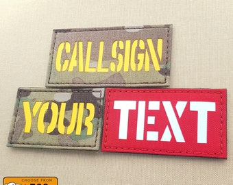 Custom 2"x3.5" Callsign Your Own Text Lasercut Patch