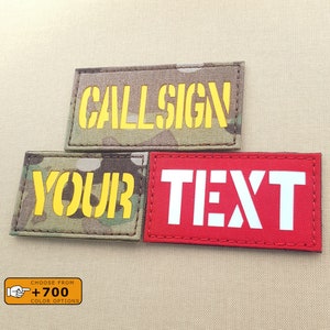 Custom 2&quot;x3.5&quot; Callsign Your Own Text Lasercut Patch