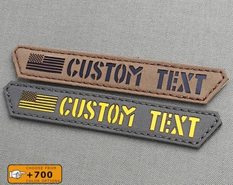 Custom Name Tape with America Flag for TacTec 5.11 Plate Carrier Laser Cut Patch