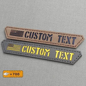 Custom Name Tape with America Flag for TacTec 5.11 Plate Carrier Laser Cut Patch