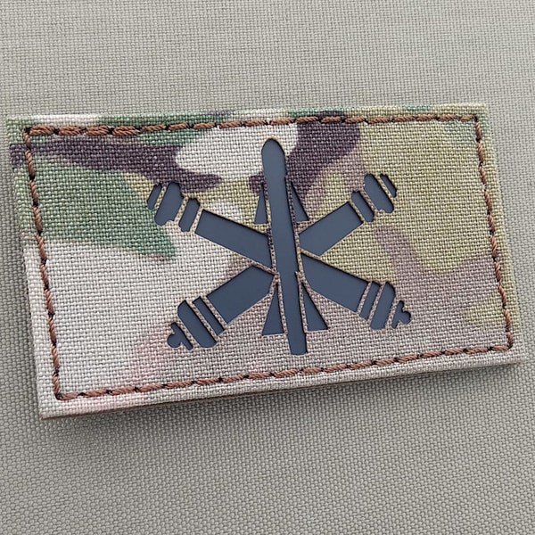 Army Air Defense Artillery Officer Badge 2"x3.5" Lasercut patch