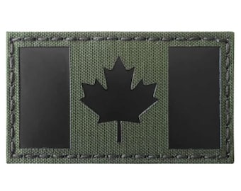 Canada Flag Maple Leaf Canadian 2"x3.5" Laser Cut Patch