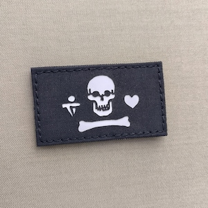 Pirate Stede Bonnet Flag 2"x3.5" Laser Patch