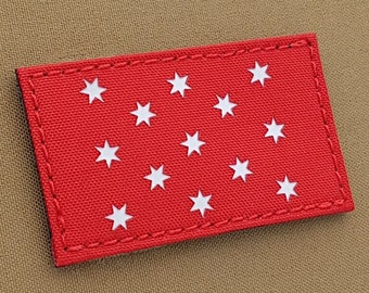 Bandeira do Quartel General Washington HQ Standard Guerra Revolucionária Americana 2"x3.5" Remendo de corte a laser