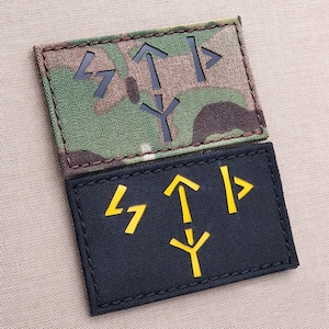 Russische Spetsnaz Alpha Gruppe Nordische Runen FSB Russland Armee Spezialeinheiten 2 &quot;x 3,5&quot; Lasercut Patch