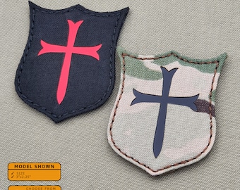 Seals DEVGRU Crusader Cross Shield 3"x2.5" Lasercut Patch