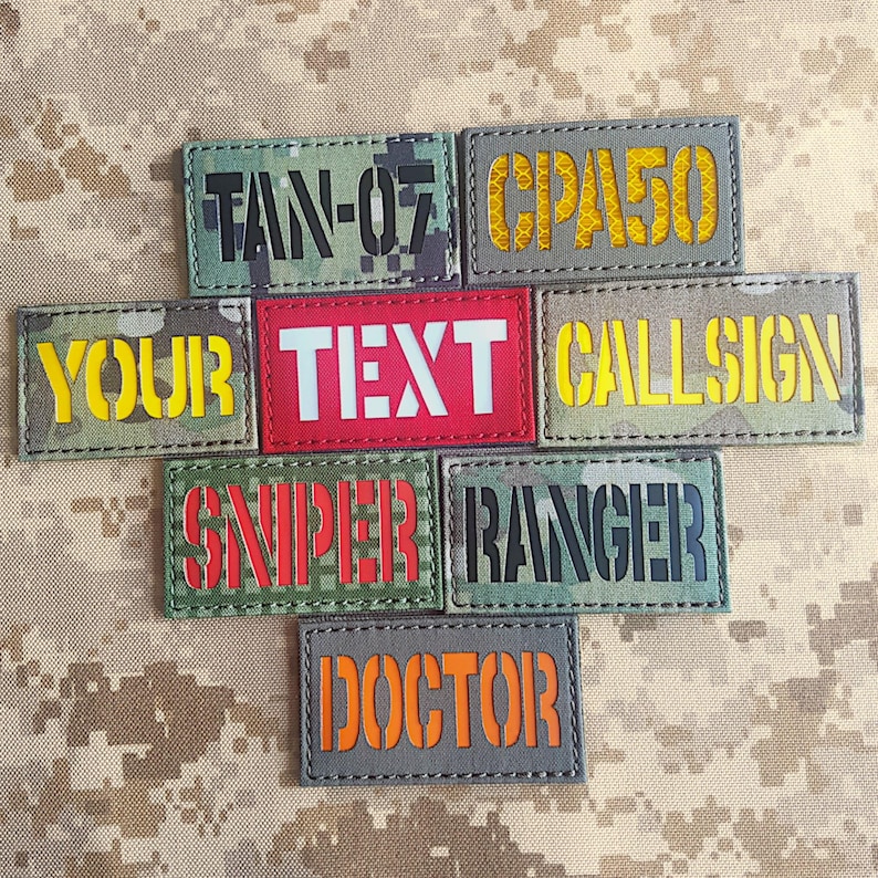 Custom Callsign Your Own Text 2"x3.5" Lasercut Hook and Loop Patch - Etsy