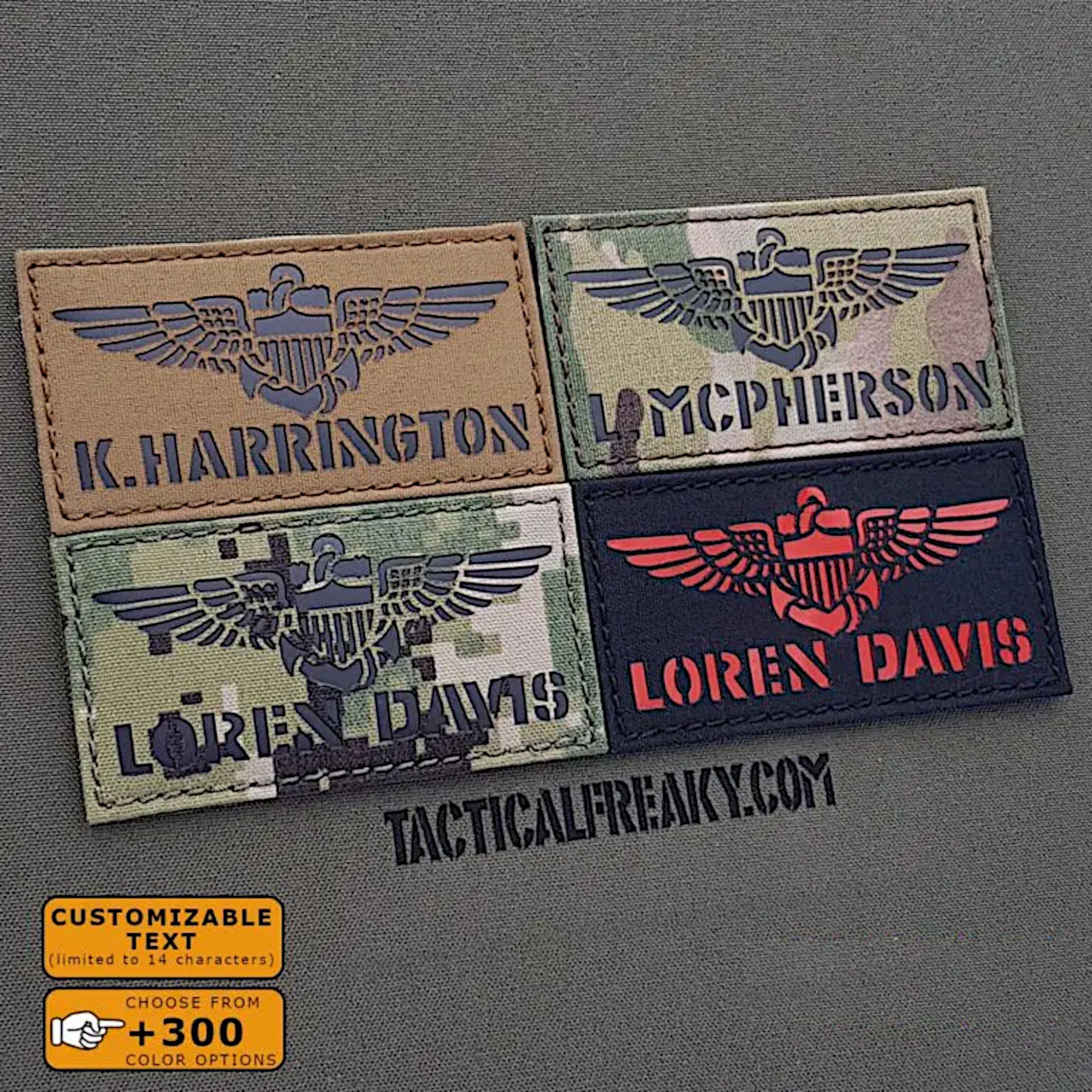 Custom 2x3 Name / Text Patch with Hook Fastener