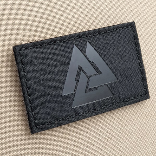 Viking Valknut Norse Heathen Symbole 2"x3.5" Patch découpé au laser