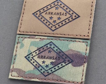 Arkansas State Flag 2"x3.5" Laser Cut Patch
