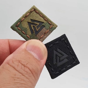 Tiny Viking Valknut Norse Heathen Symbol 1&quot;x1&quot; Laser Cut Patch