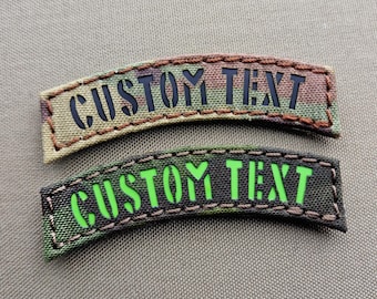 Custom Tab arc 3.25″ with Your Own Text Laser-cut Patch
