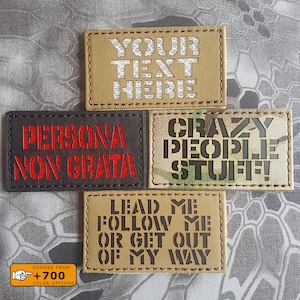 Custom 2″x3.5″ Your Texts Lasercut Patch