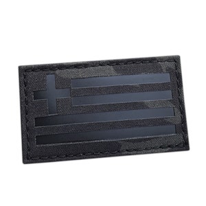 Greek Greece Flag Hellenic Hellas 2&quot;x3.5&quot; Laser Cut Patch