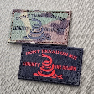 Gadsden Dont Tread On Me Liberty Or Death Patch 2&quot;x3.5&quot; Laser Cut Patch