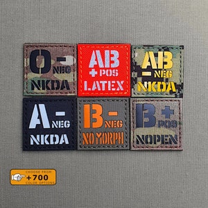 Blood Type 2″x2″ Allergies LaserCut Patch