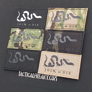Join or Die US Independence Snake Benjamin Franklin American Revolution 2&quot;x3.5&quot; Laser Cut Patch