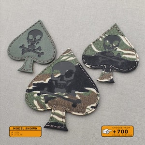 Vietnam Era Ace of Spades Death 3"x2.75" Lasercut Patch