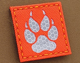 K9 Dog Handler Paw K-9 Tactical Morale 2"x2" Laser Cut Patch
