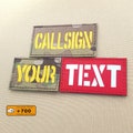 Custom 2"x3.5" Callsign Your Own Text Lasercut Patch product logo