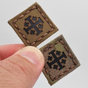 Ranger Eye Jerusalem Order Holy Sepulcher Cross 1 &quot;x 2,5 cm Laser Cut Patch