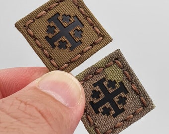 Ranger Eye Jerusalem Order Holy Sepulcher Cross 1 "x 2,5 cm Laser Cut Patch