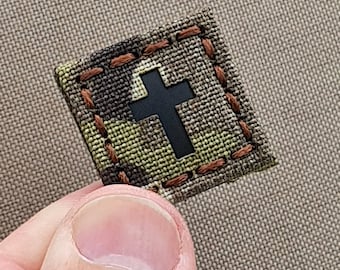 Christliches Kreuz Jesus Christus Kruzifix Glaube Gott 1 "x 1" Laser Cut Patch