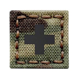Medical Cross Ranger Eye 1&quot;x1&quot; Laser Cut Patch
