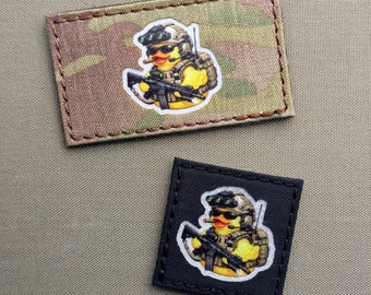 Funny Duck Tactical Morale Patch with Hook and Loop backing for Backpacks, caps, vest