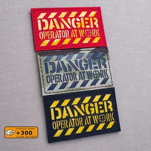 2 &quot;× 3,5&quot; Laser Cut Aufnäher &quot;&quot;Danger Monitor&quot;&quot;.&quot;