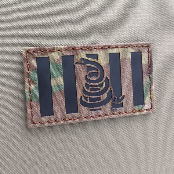 Rebellious Stripes w/ Gadsden Flag DTOM Sons of Liberty 2"x3.5" Lasercut patch