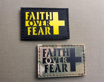 Faith Over Fear Hook and Loop Morale Patch