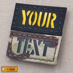 Custom Text 1″x2″ Callsign Laser Cut Patch