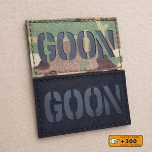Toppa tagliata al laser militare tattica divertente Goon 2×3.5
