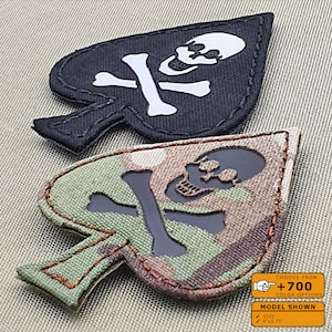 Ace of Spades Death Piratenmarke 4"x3.75" Lasercut Aufnäher / Patch