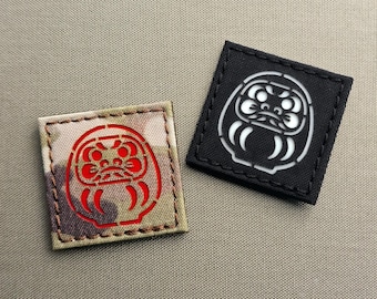 Japanese Daruma Doll Patch – Laser Cut Hook Backed