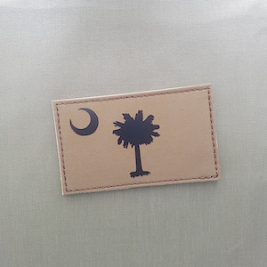 South Carolina State Flagge SC 2 &quot;x 3,5&quot; Laser Cut Patch