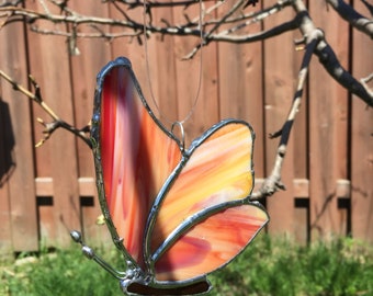 Stained glass butterfly suncatcher