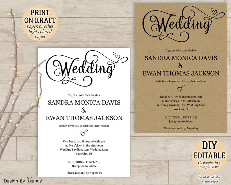 Simple Diy Invitations Kahre Rsd7 Org