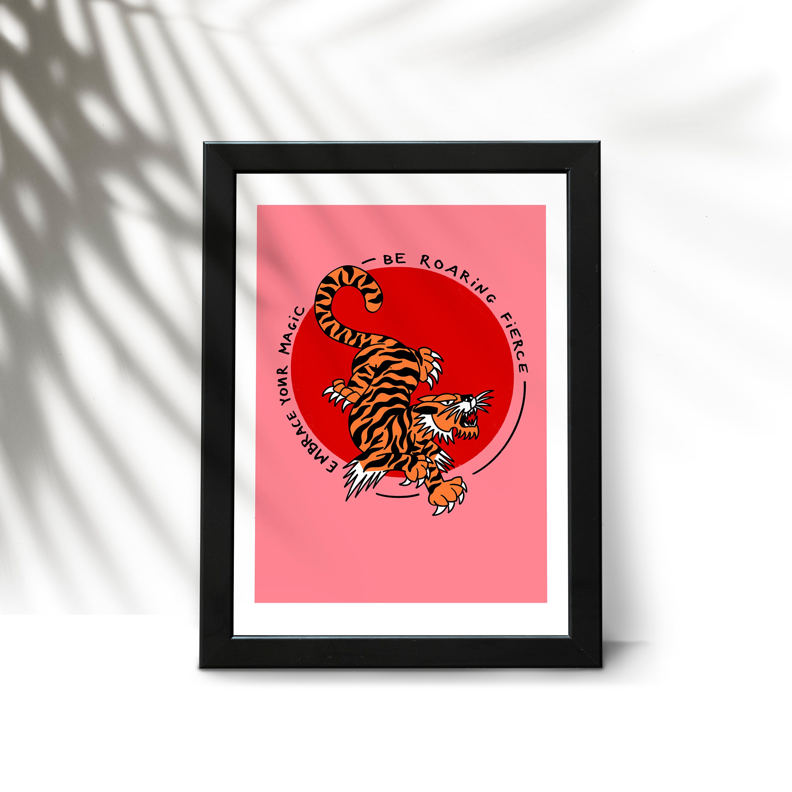 Tiger Wall Art Print, Animal Graphic Poster, Modern Home Decor, Colourful Art Poster, Boho Decor, Year of Tiger Art, Chinese Zodiac Print