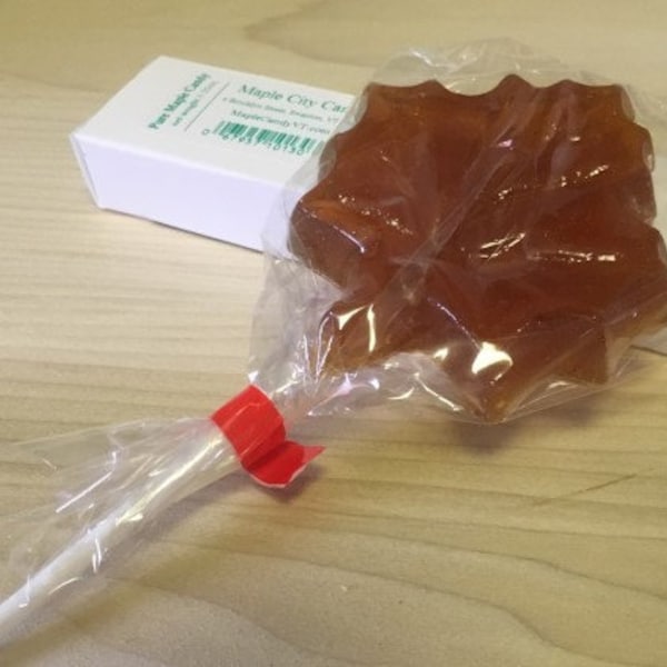 6 Bulk Hard Maple Leaf Lollipops